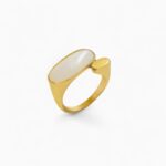 Free Size White Plate Ring